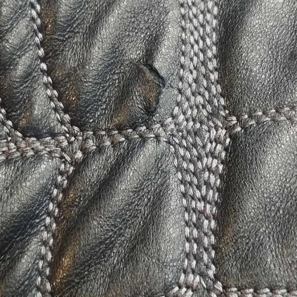 Al Wissam Men’s Embossed Genuine Leather Bomber Jacket Big & Tall, Tribal Design - Picture 14 of 15